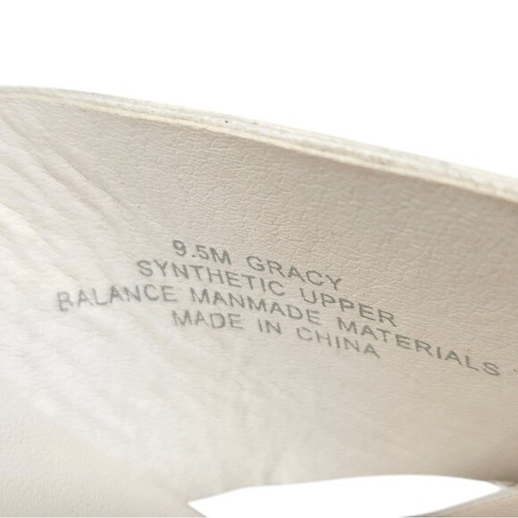 Dolce Vita Gracy Platform Sandal Slip On Slides White Leather Silver Studded 9.5 - Picture 8 of 11